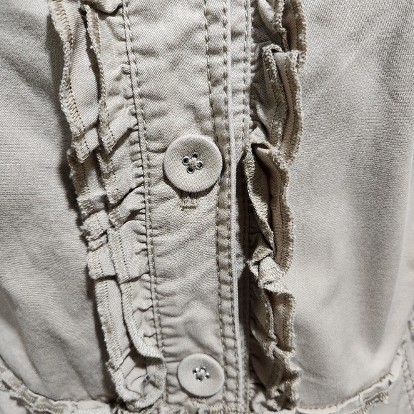 LOFT Ruffled Button-Up Jacket - Picture 3 of 5